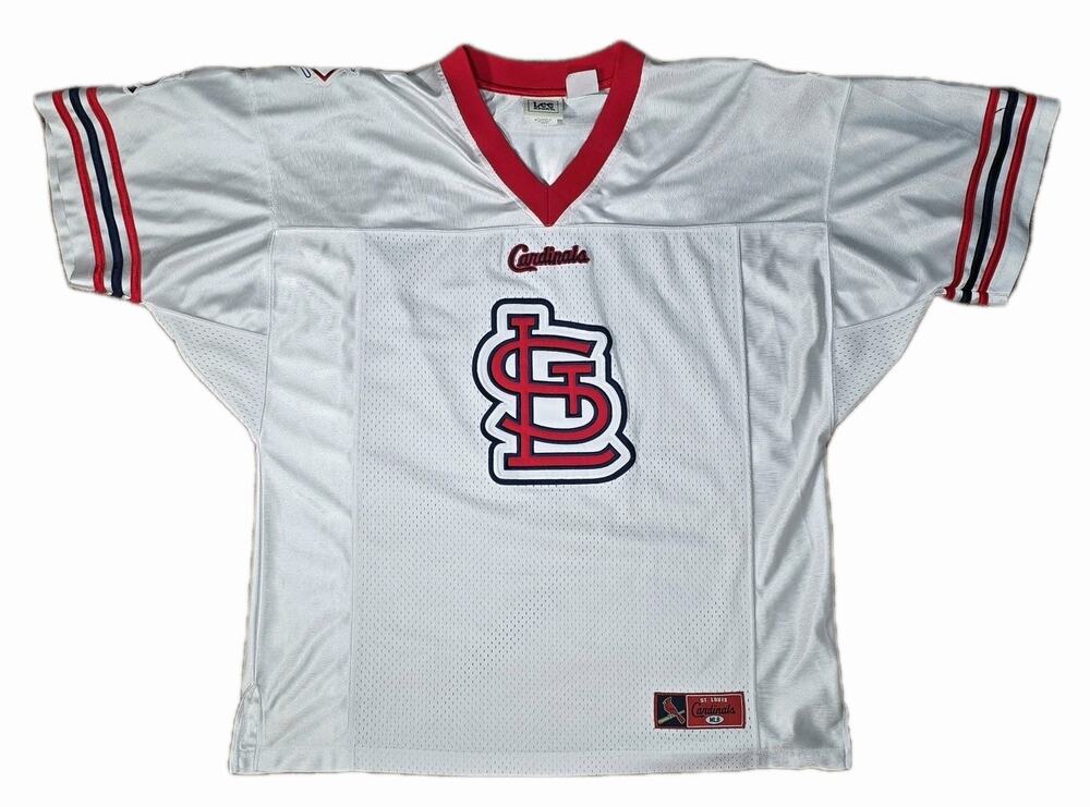 Vintage Lee Sport St. Louis Cardinals MLB Baseball Jersey Red White Blue Mens XL